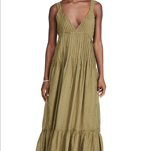 Free People Frankie Pintuck Maxi Dress 